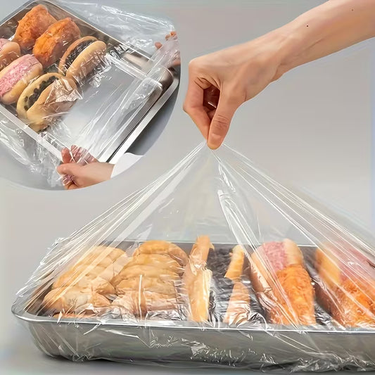 50-Pack Disposable Transparent Food Covers