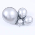 100Pcs Metallic Silver Latex Balloons Various Sizes Chrome Balloon 18/12/10/5 Inch Helium Balloon Perfect for Birthday Valentines Baby Shower Bridal Shower Wedding Anniversary Balloons