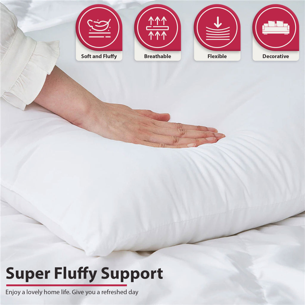 Throw Pillows Insert Cushion Pack of 4 Ultra Soft Bed & Couch Sofa Decor Pillows