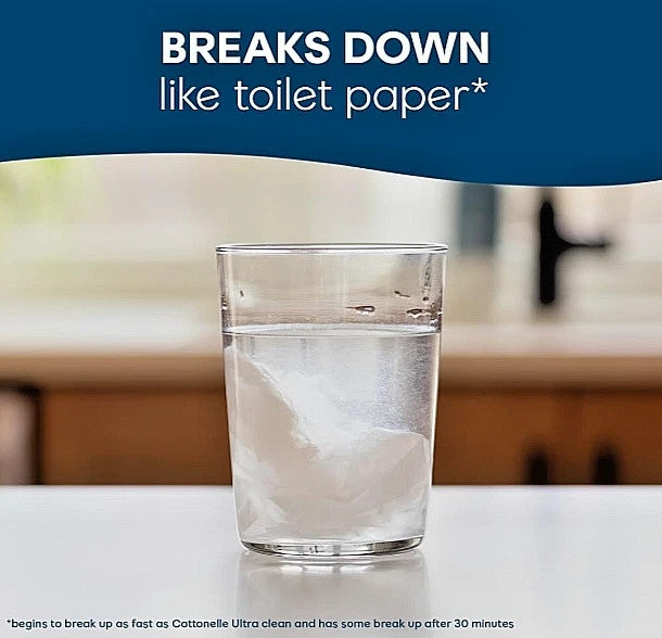 Cottonelle Fresh Care Flushable Wipes – 4 Packs of 42 for Happy, Confident Bums!