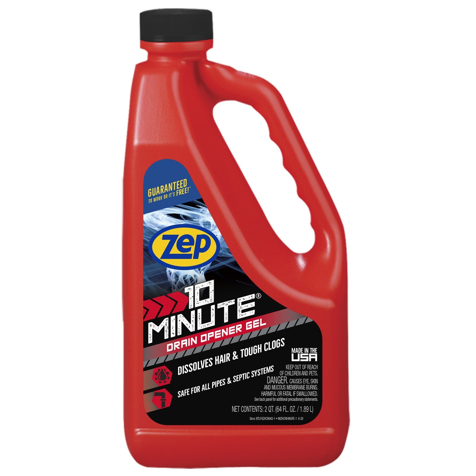 Zep 10 Minute Drain Opener Gel 64 oz (Case of 6) ZHCR64NG