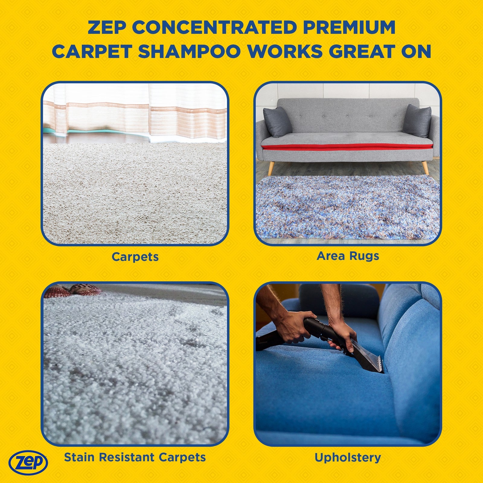 Zep Premium Carpet Cleaner Shampoo - 1 Gallon (Case of 2) ECZUPXC1282