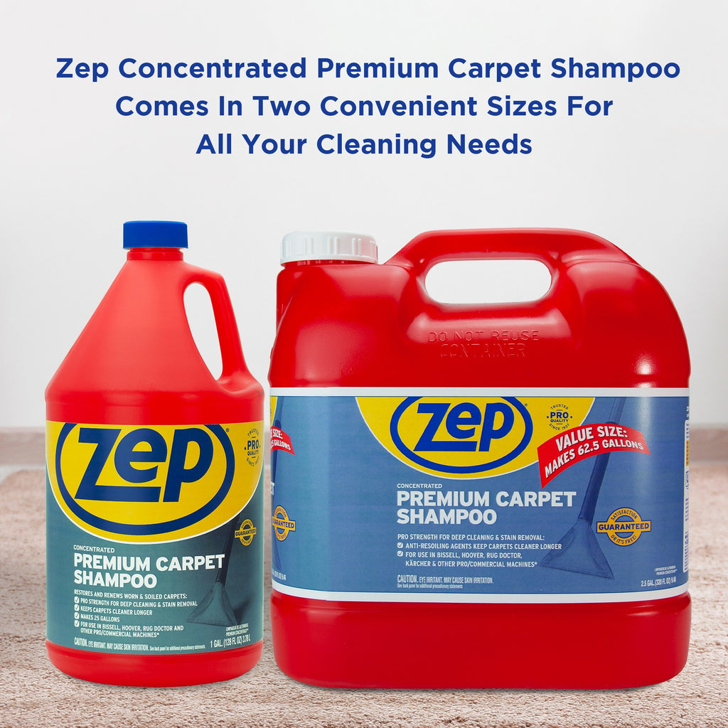 Zep Premium Carpet Cleaner Shampoo - 1 Gallon (Case of 2) ECZUPXC1282