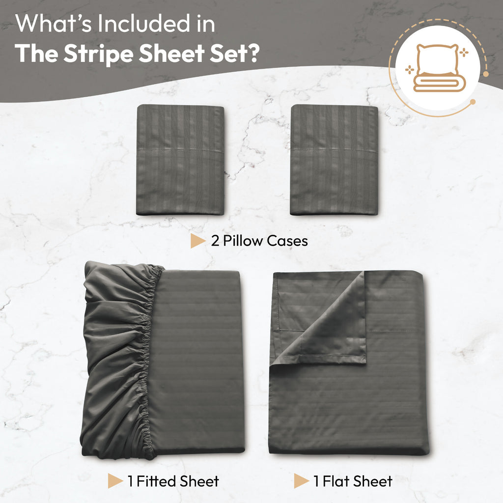 4 Piece Bed Sheet Set Deep Pocket 1800 Series Hotel Bed Sheet Microfiber Comfort