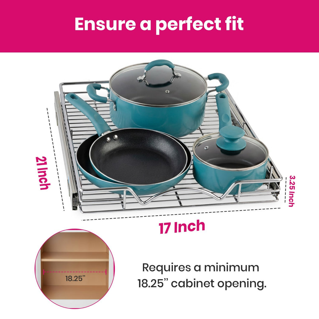 HOLDN' STORAGE Pull Out Cabinet Organizer, Heavy Duty- Lifetime Limited Warranty