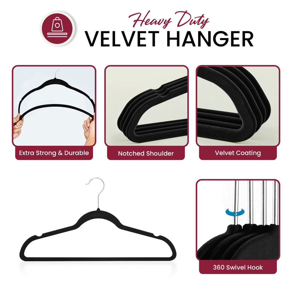 Velvet Hangers Cloths 30/50 Pack Premium Lightweight Space Saver Non Slip Hanger
