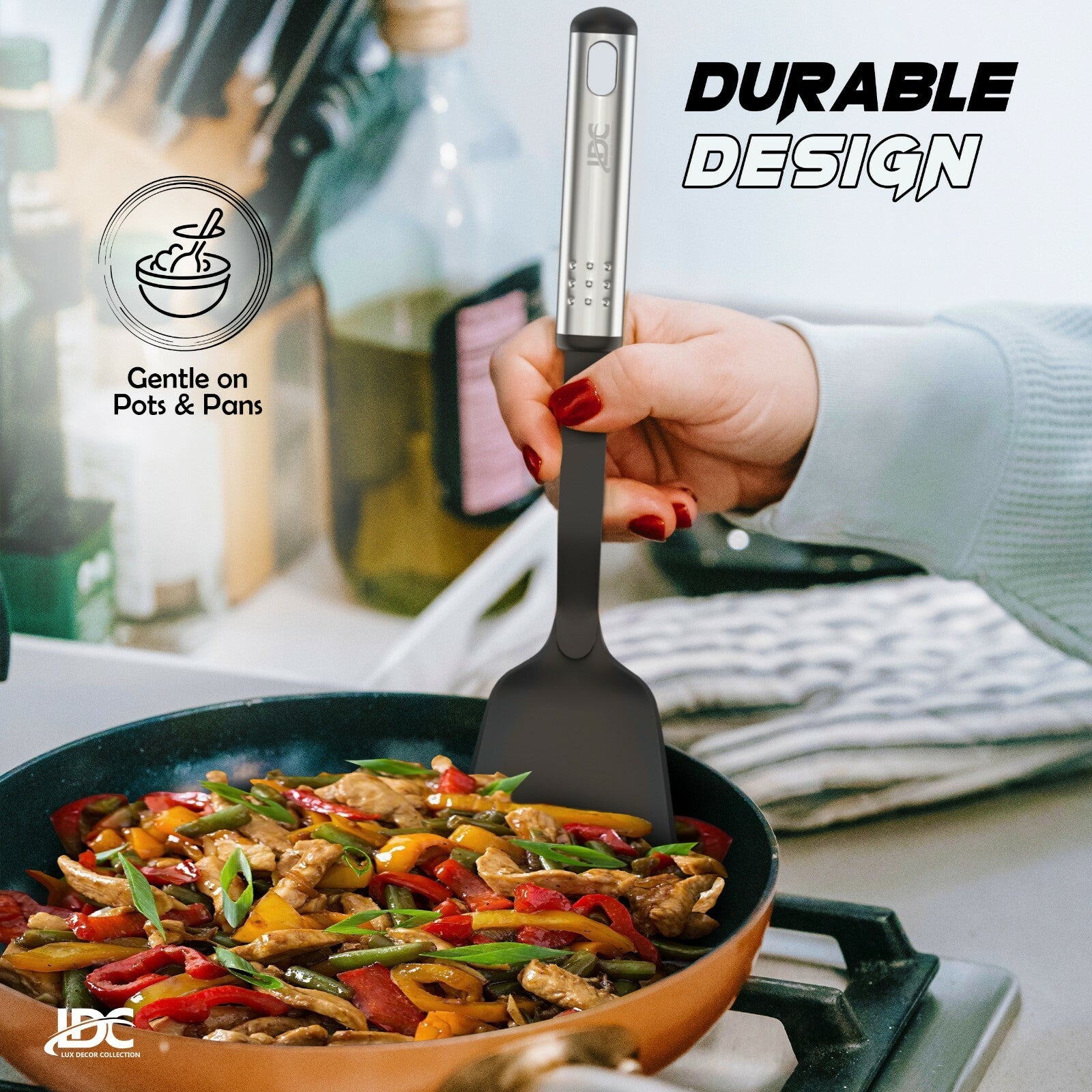 Cooking Utensil Set 23 Piece Stainless Steel Heat Resistant Kitchen Gadget Tools