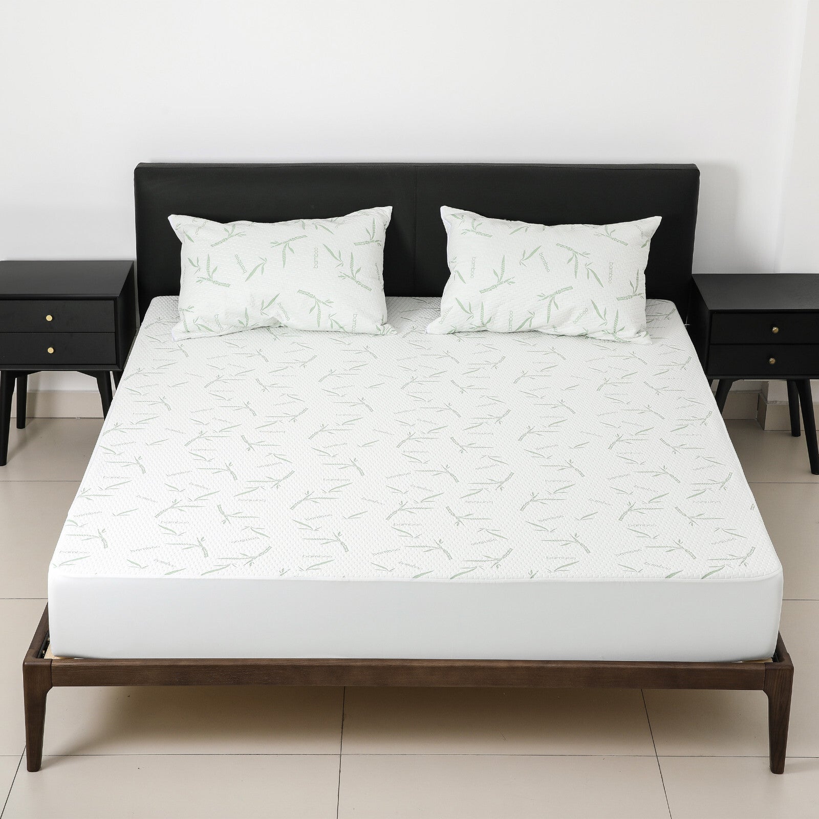 Waterproof Bamboo Mattress Protector Hypoallergenic Breathable Fitted Bed Covers