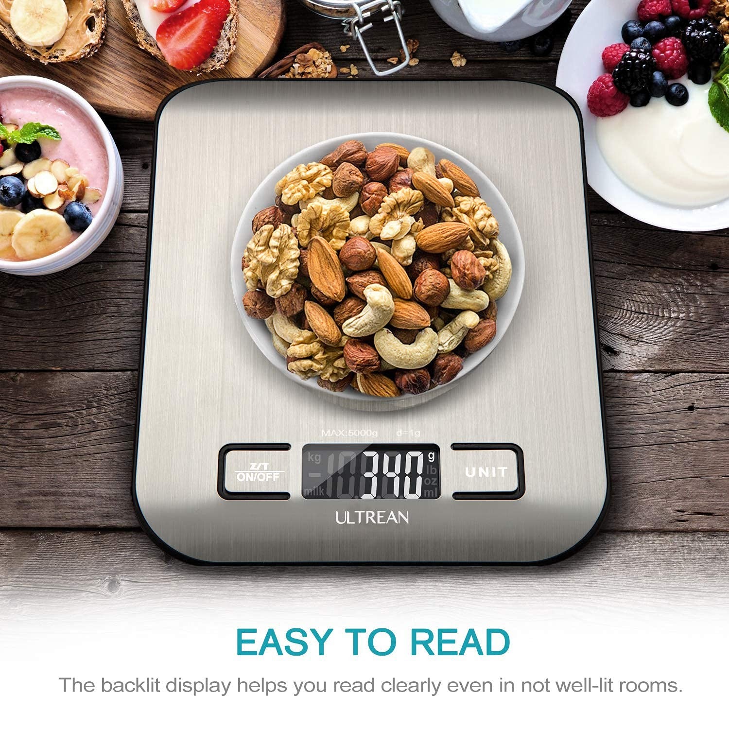 Kitchen Digital Food Scale LED  Display , Grams Ounces , Tare Function