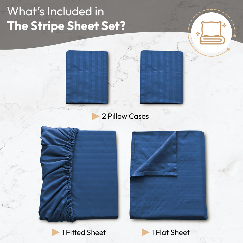 4 Piece Bed Sheet Set Deep Pocket 1800 Series Hotel Bed Sheet Microfiber Comfort