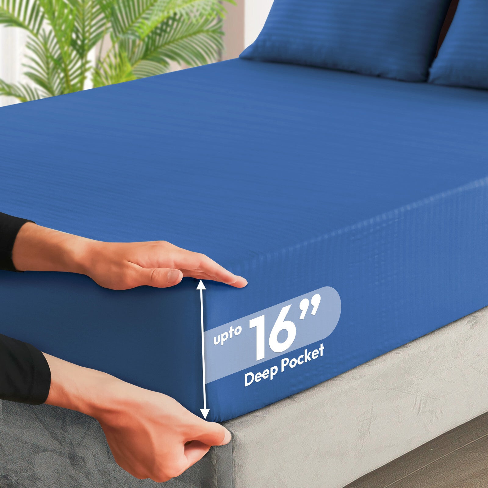 4 Piece Bed Sheet Set Deep Pocket 1800 Series Hotel Bed Sheet Microfiber Comfort