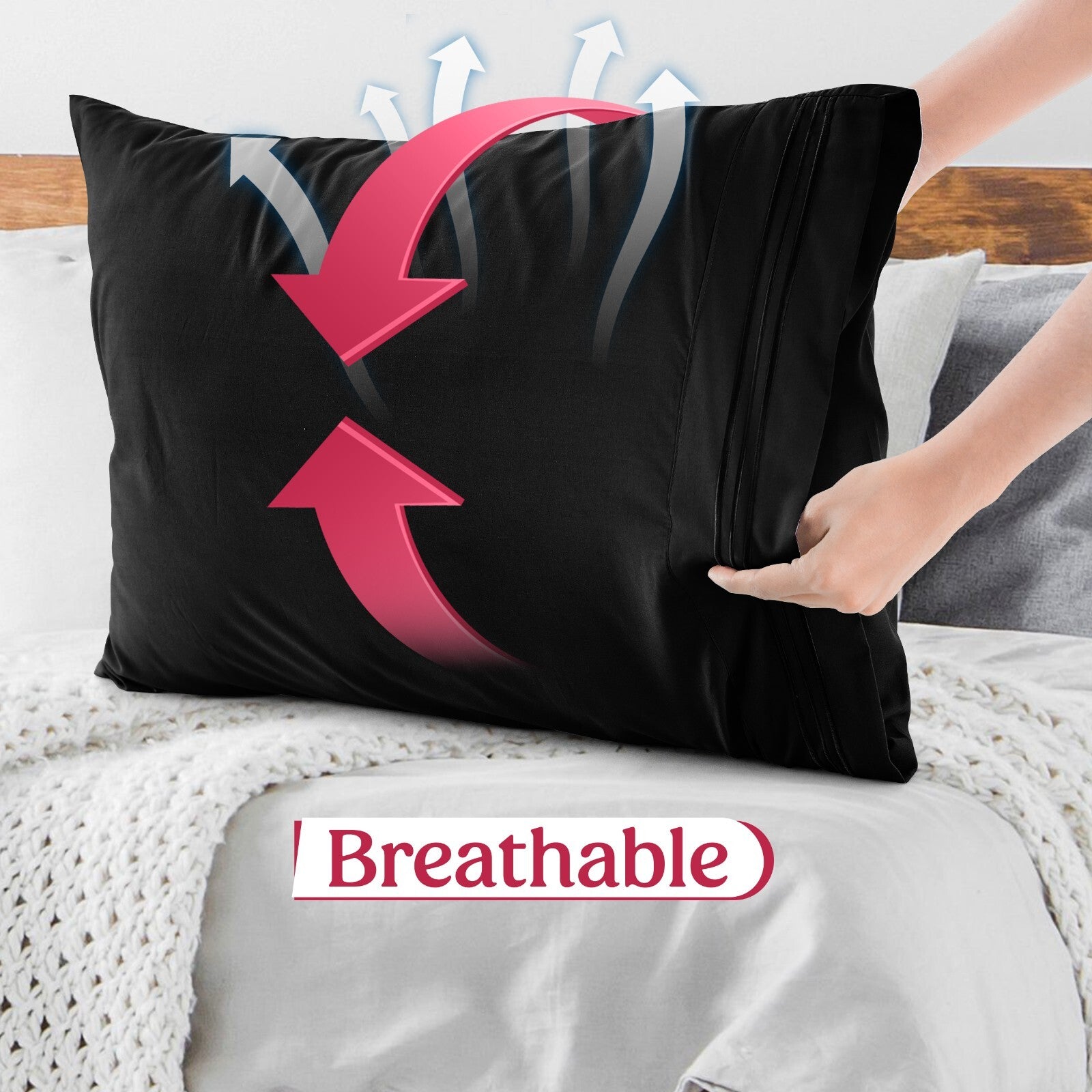 Pack of 2, 4 & 6 Pillow Cover Set Ultra Soft Microfiber Pillowcases Queen King