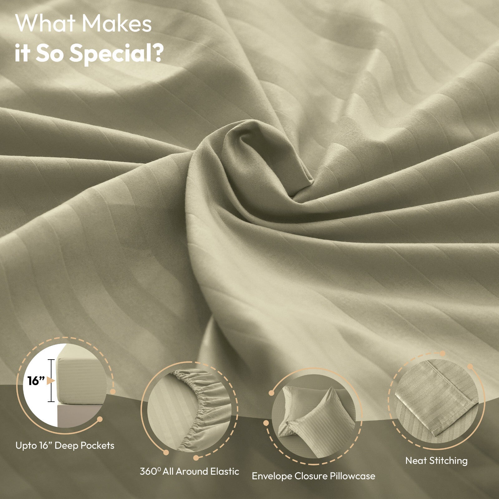 4 Piece Bed Sheet Set Deep Pocket 1800 Series Hotel Bed Sheet Microfiber Comfort