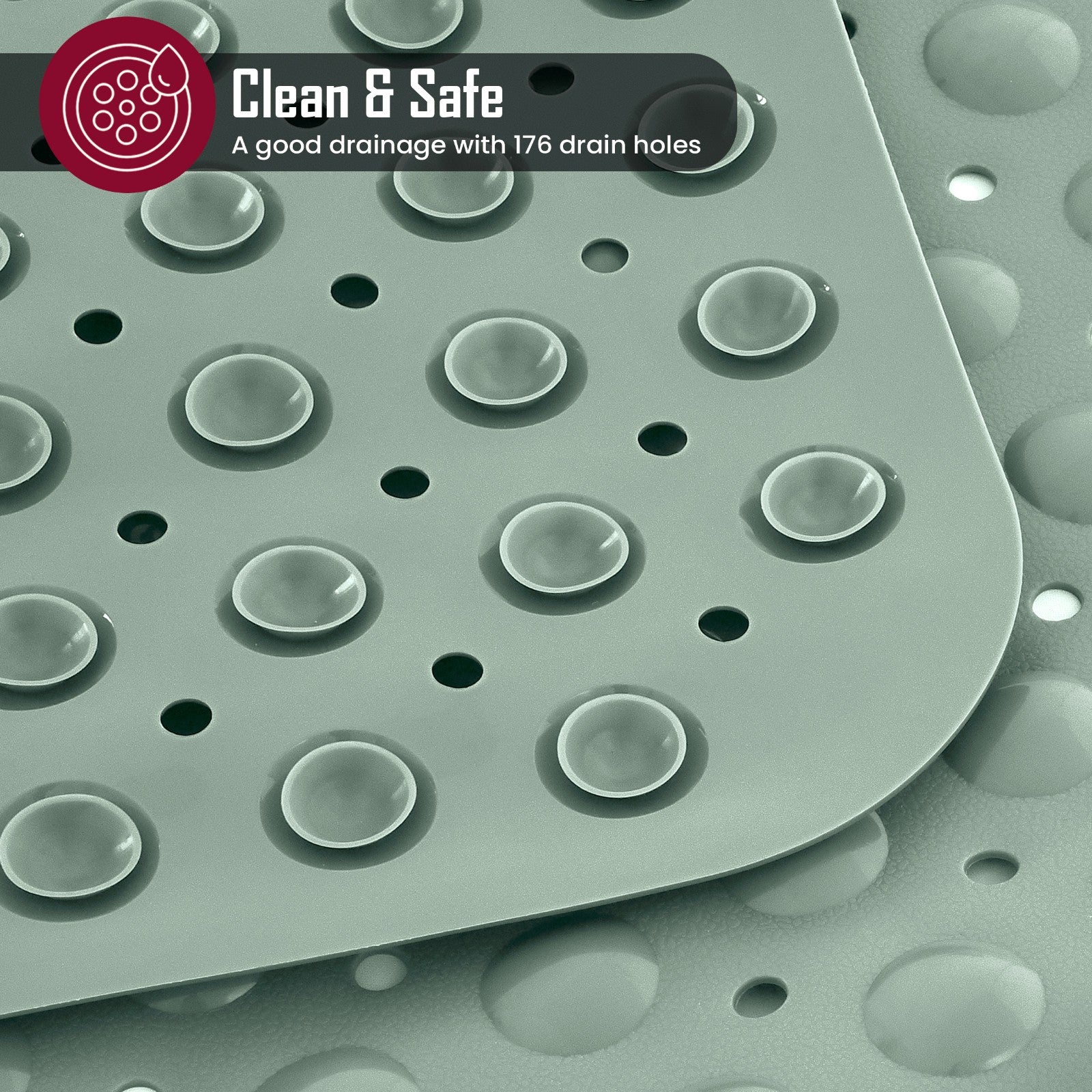 Non Slip Bathtub Mats Suction Cups Washable Bathroom Inside Shower Mat Anti Mold