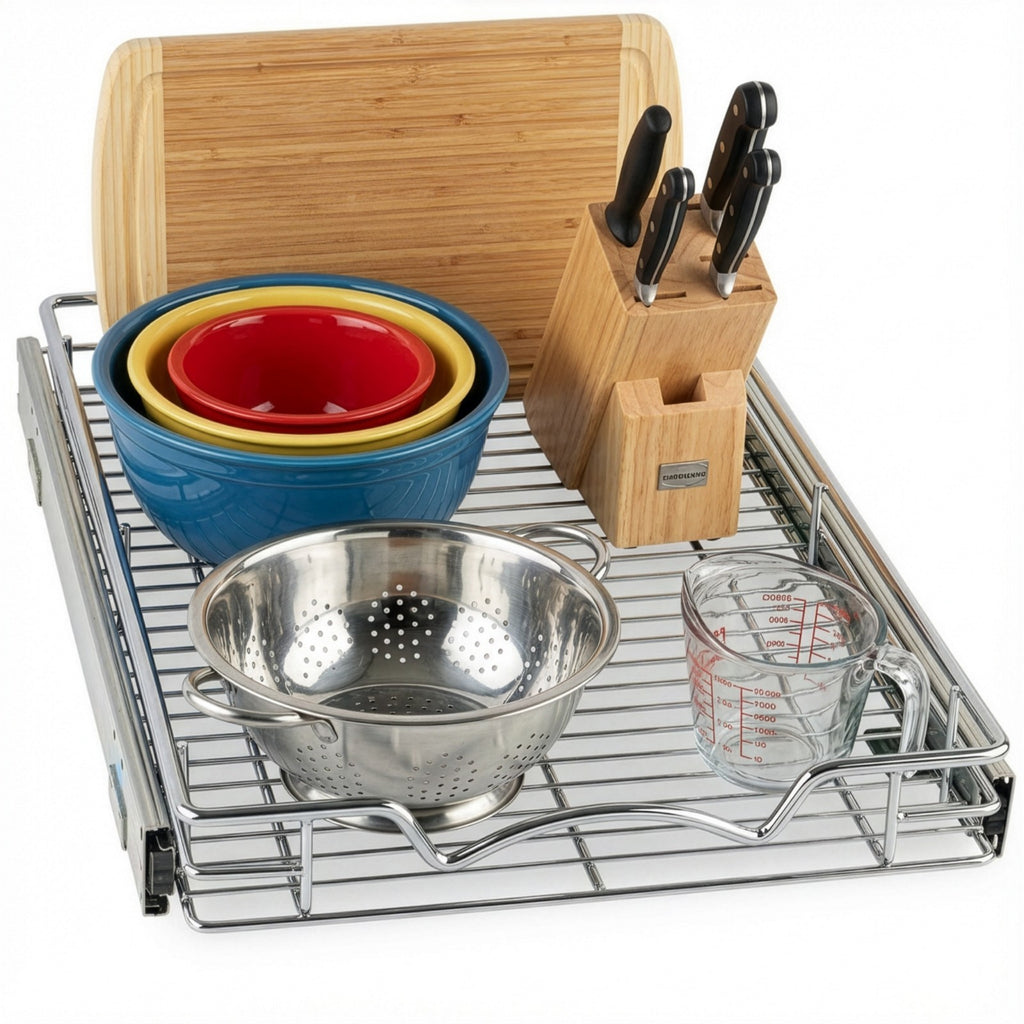 HOLDN' STORAGE Pull Out Cabinet Organizer, Heavy Duty- Lifetime Limited Warranty