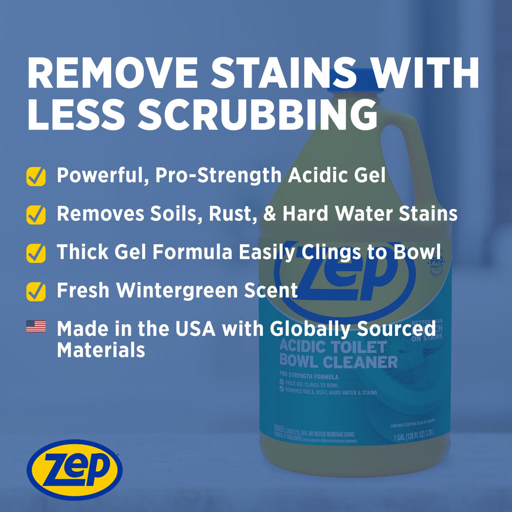 Zep Acidic Toilet Bowl Cleaner - 1 Gallon (Case of 4) R43710