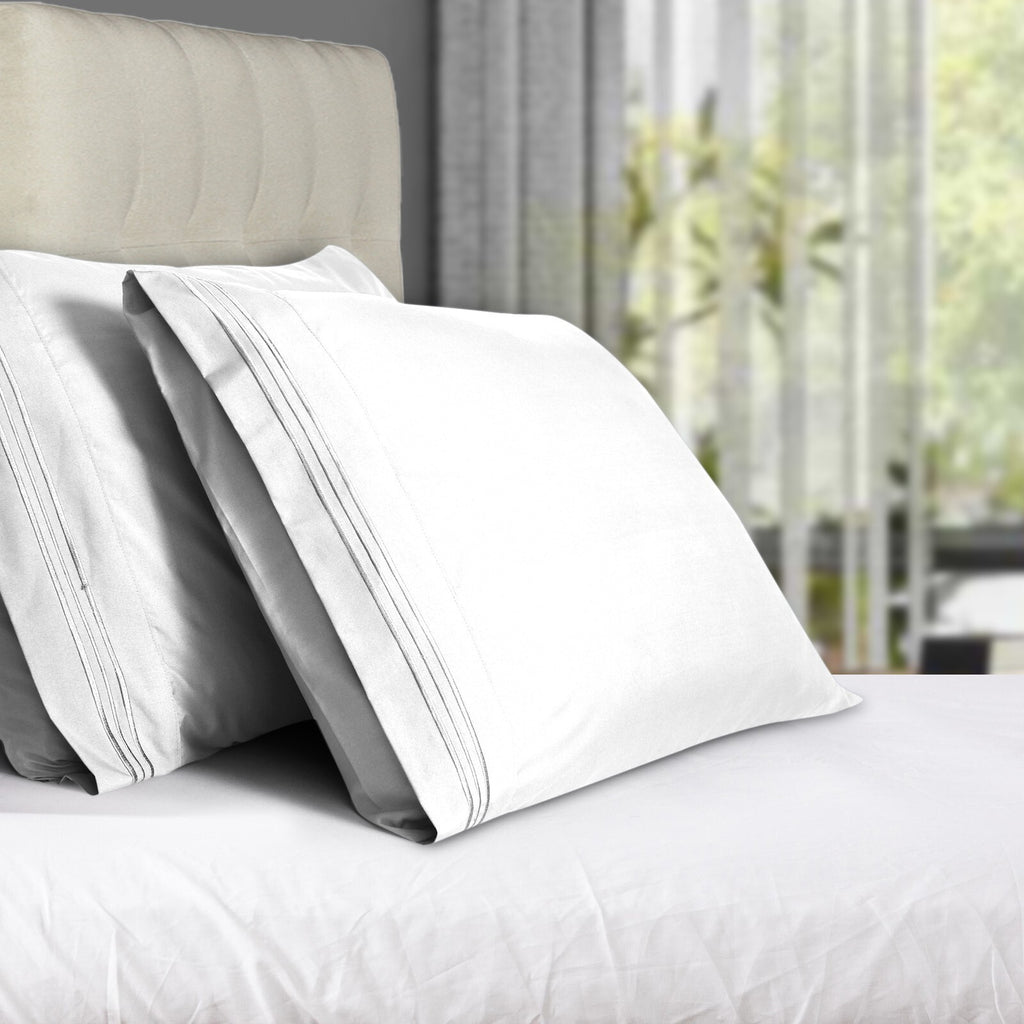 Pack of 2, 4 & 6 Pillow Cover Set Ultra Soft Microfiber Pillowcases Queen King