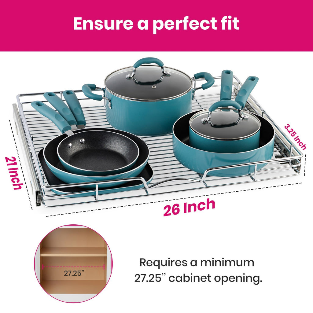 HOLDN' STORAGE Pull Out Cabinet Organizer, Heavy Duty- Lifetime Limited Warranty