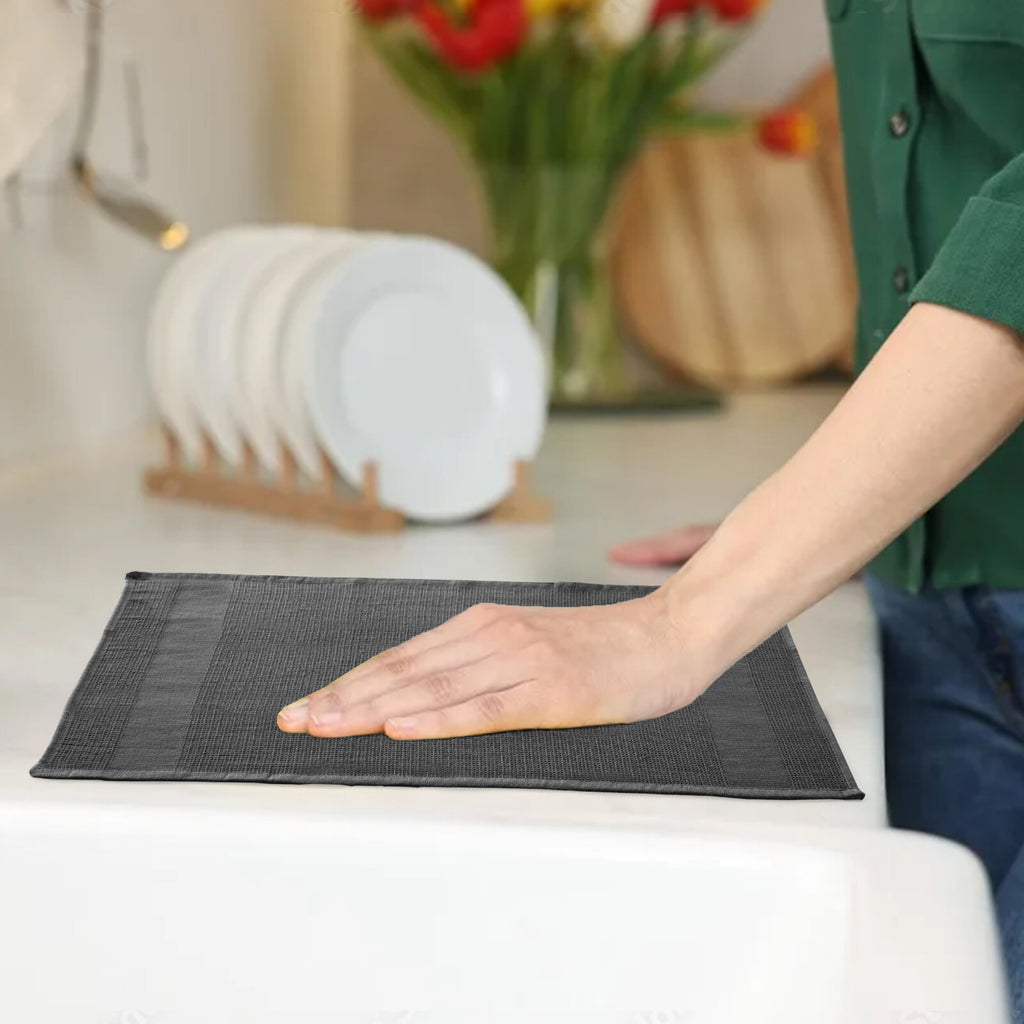 6PC Kitchen Towel Set 100% Cotton Dish Towels 16 x 26 Absorbent Tea Bar Towels