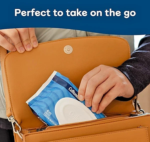 Cottonelle Fresh Care Flushable Wipes – 4 Packs of 42 for Happy, Confident Bums!