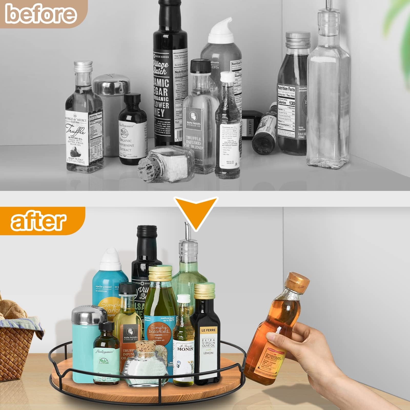 Lazy Susan Turntable Organizer for KitchenCabinet Pantry Rfrigerator