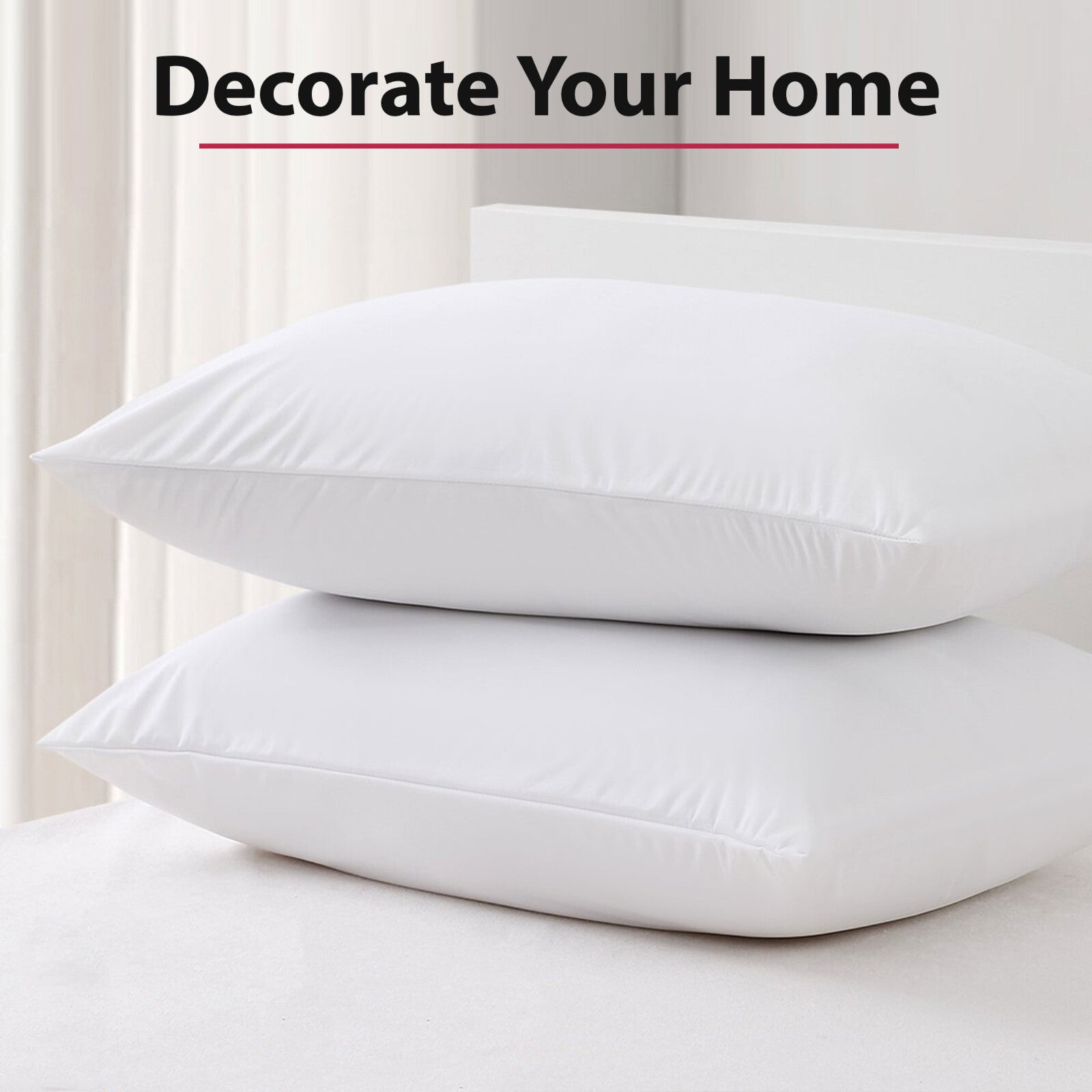 Throw Pillows Insert Cushion Pack of 4 Ultra Soft Bed & Couch Sofa Decor Pillows