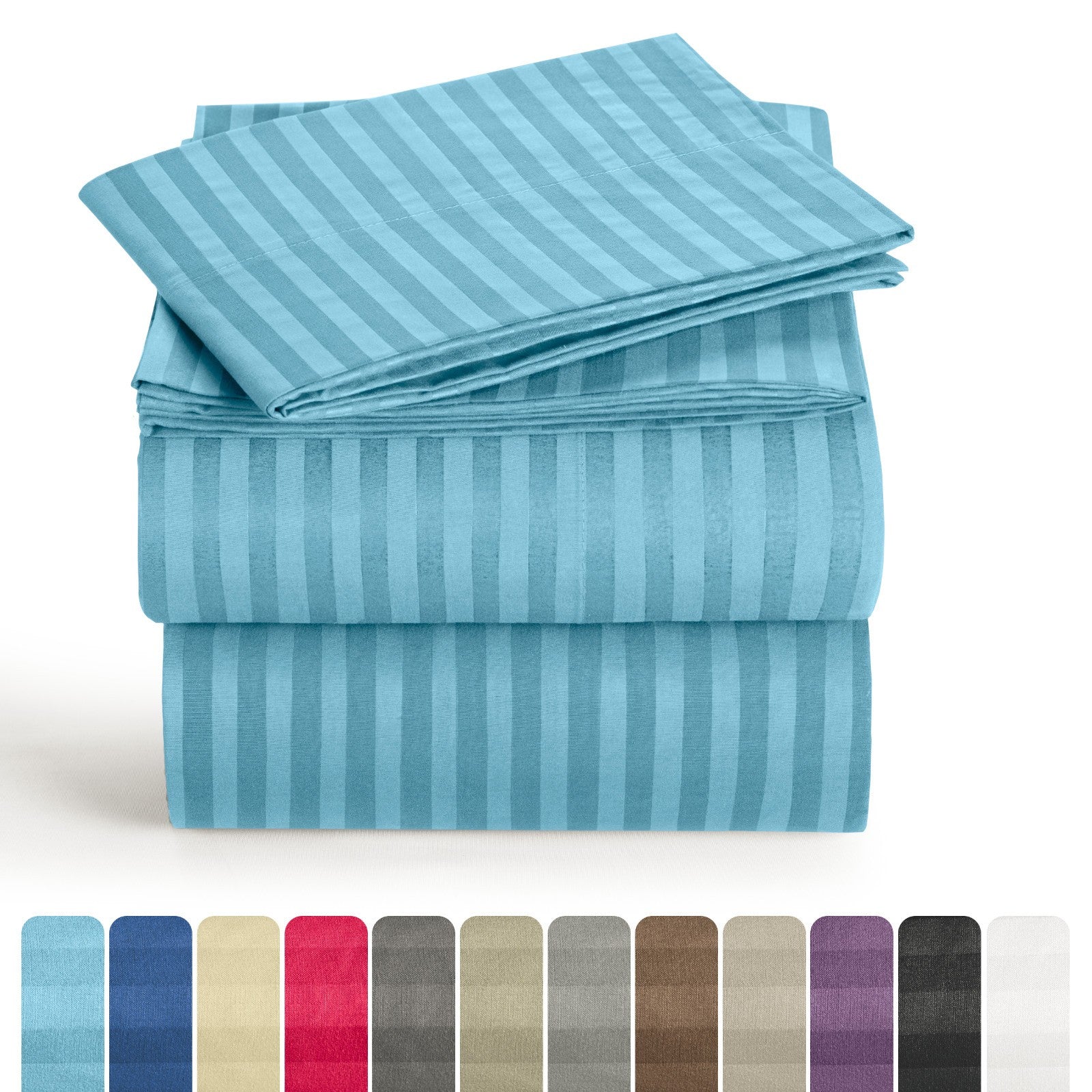 4 Piece Bed Sheet Set Deep Pocket 1800 Series Hotel Bed Sheet Microfiber Comfort