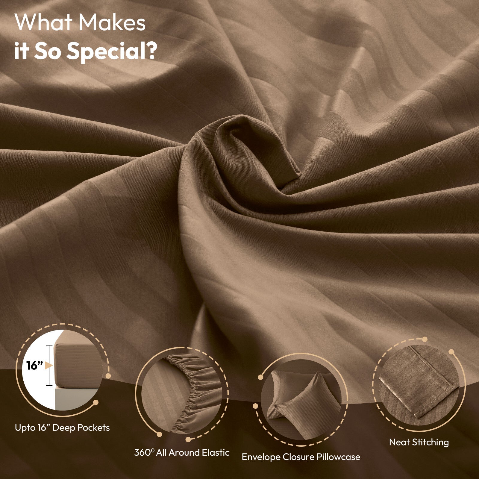 4 Piece Bed Sheet Set Deep Pocket 1800 Series Hotel Bed Sheet Microfiber Comfort