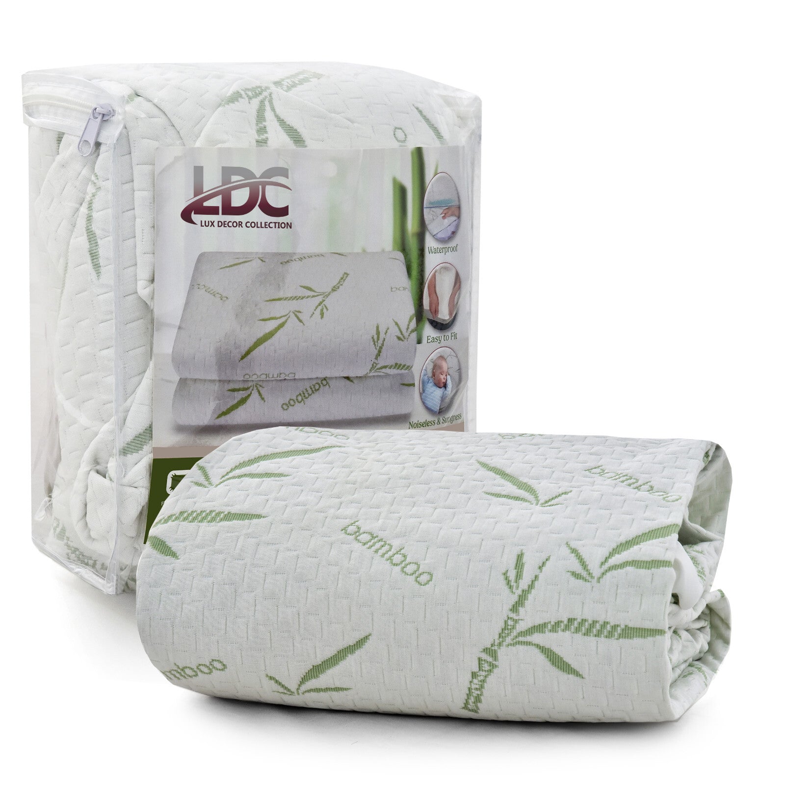 Waterproof Bamboo Mattress Protector Hypoallergenic Breathable Fitted Bed Covers