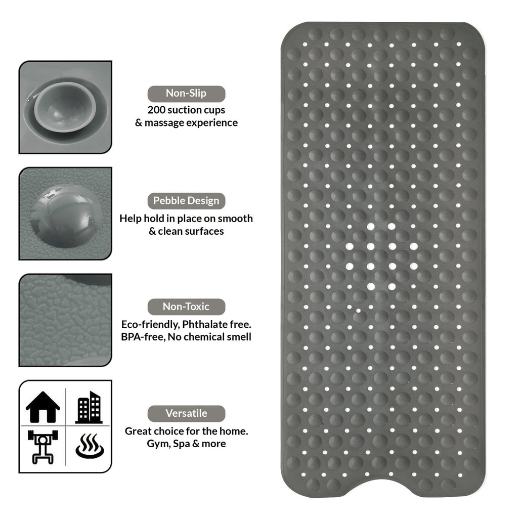 Non Slip Bathtub Mats Suction Cups Washable Bathroom Inside Shower Mat Anti Mold