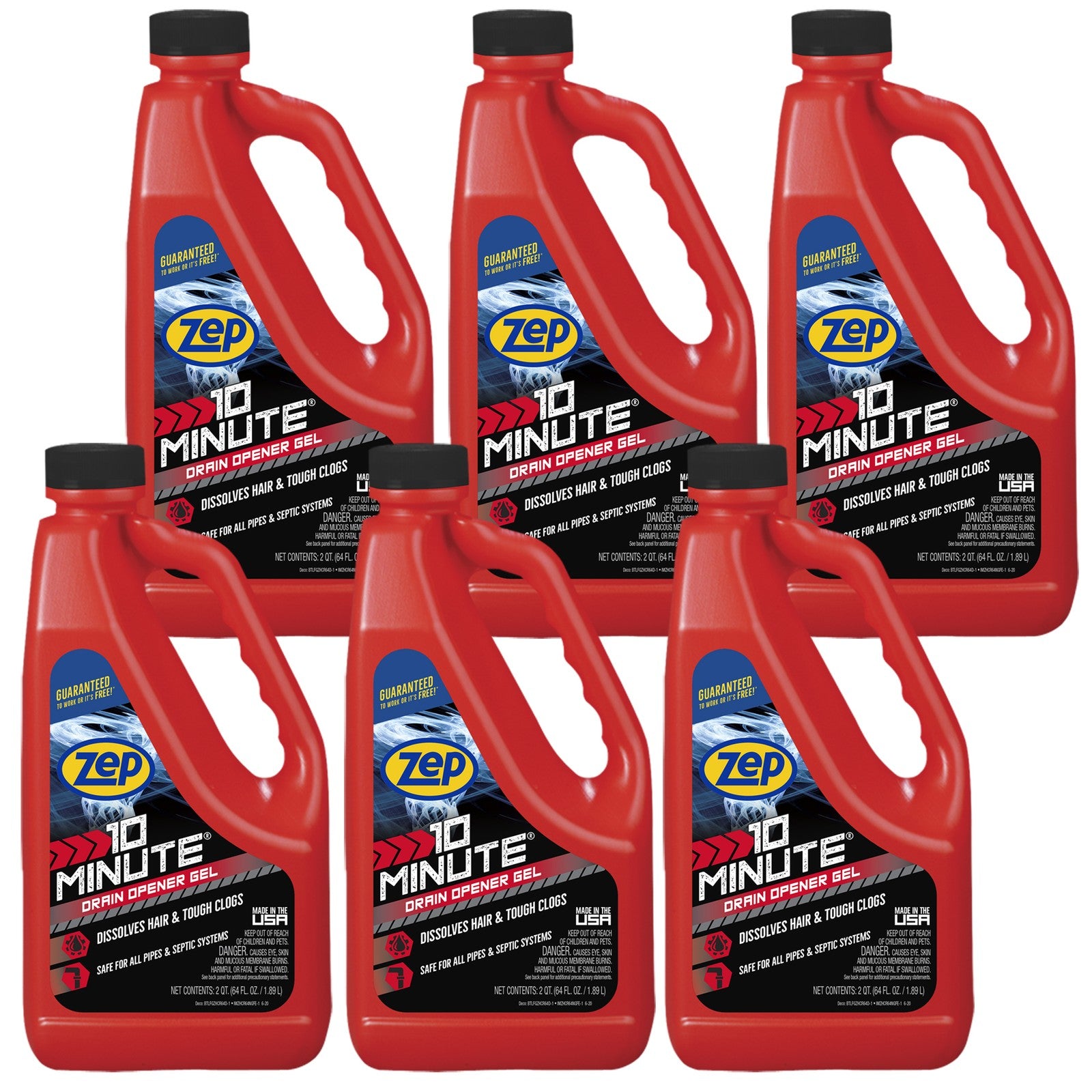 Zep 10 Minute Drain Opener Gel 64 oz (Case of 6) ZHCR64NG