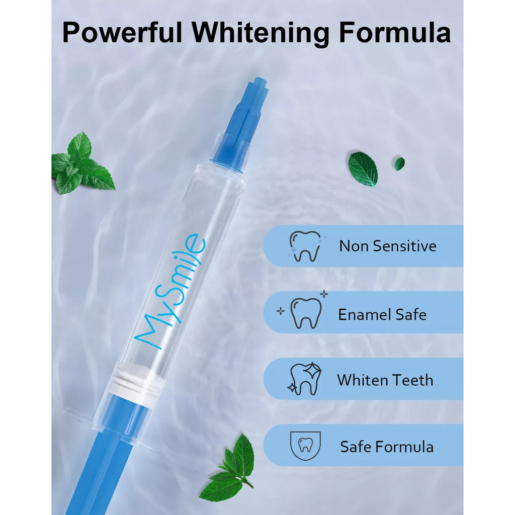 MySmile Teeth Whitening Kit 3ml*3pc Gel Tooth Whitener Bleaching LED Light Tray