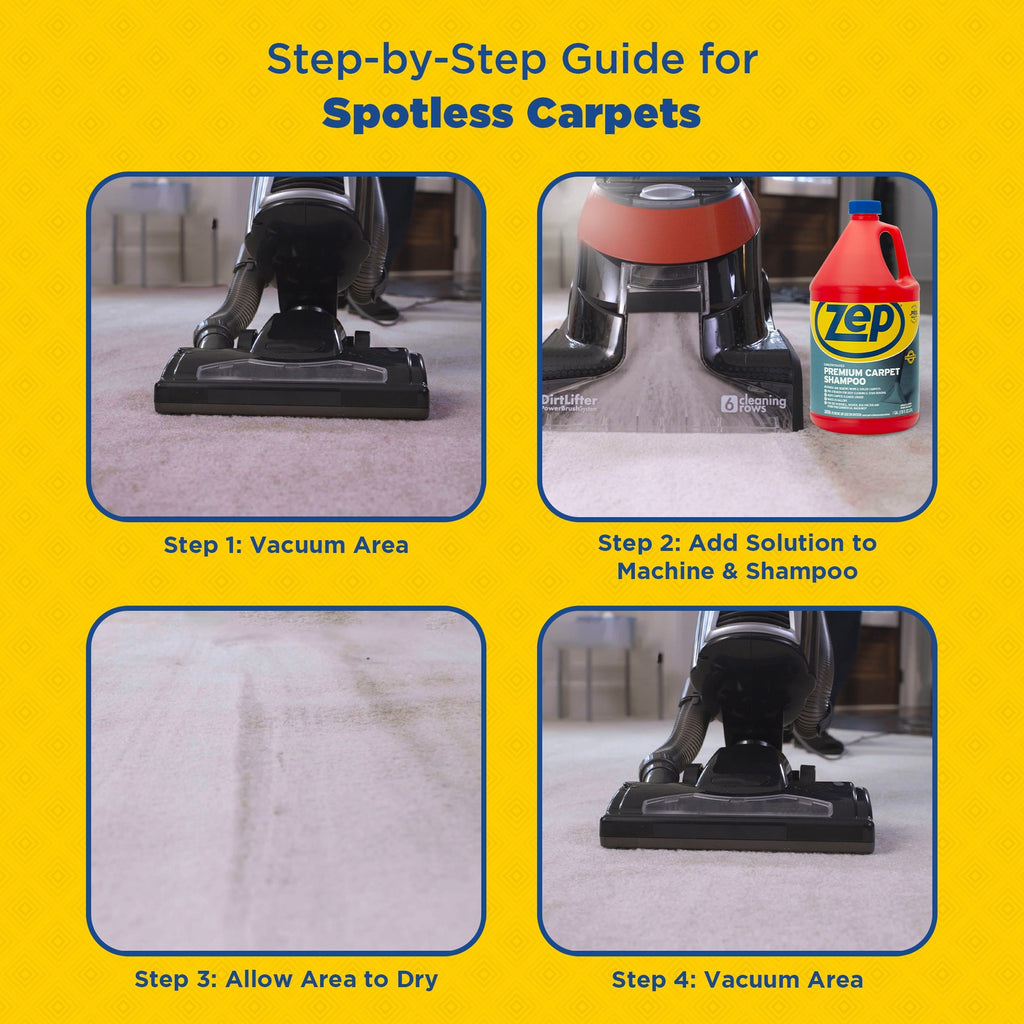 Zep Premium Carpet Cleaner Shampoo - 1 Gallon (Case of 2) ECZUPXC1282