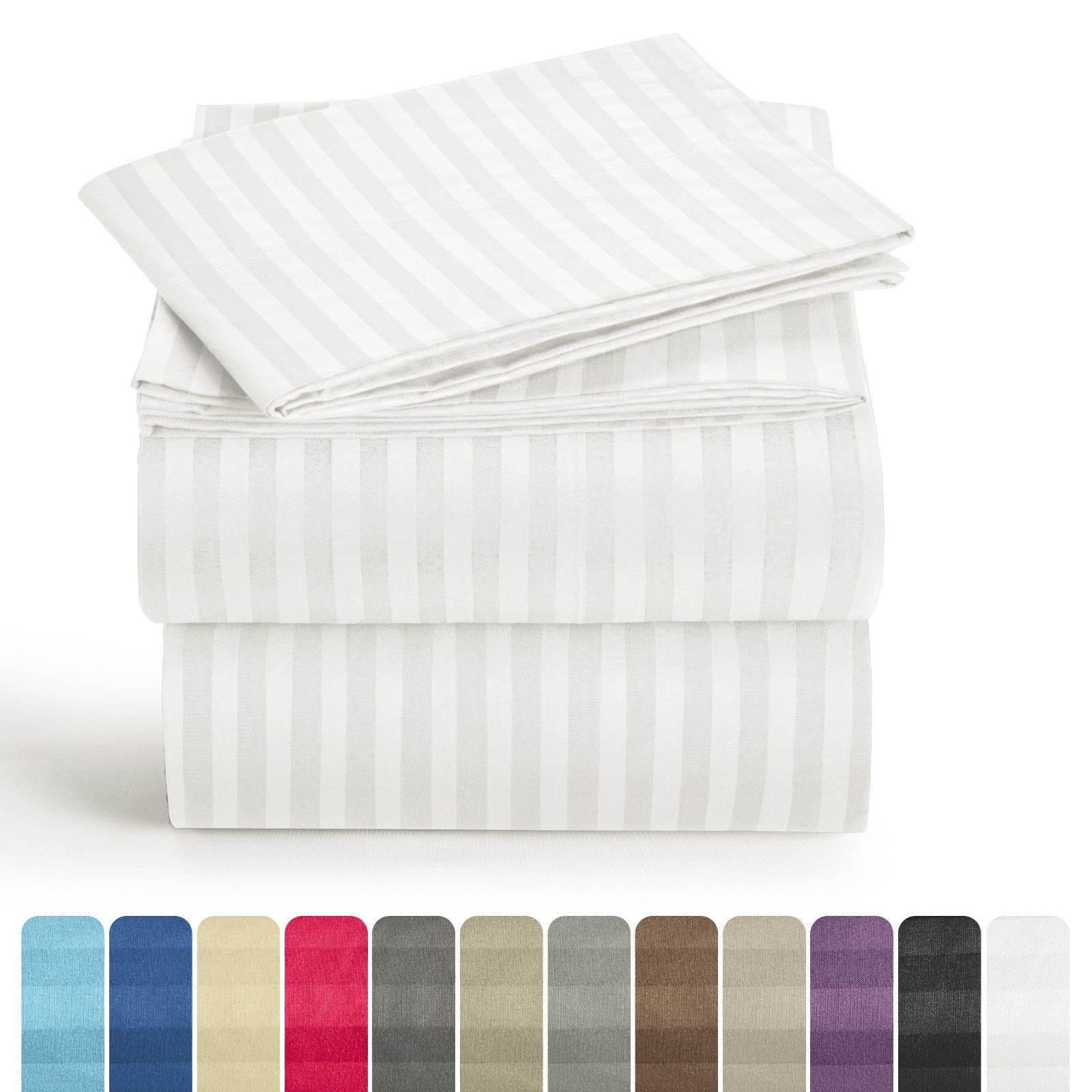 4 Piece Bed Sheet Set Deep Pocket 1800 Series Hotel Bed Sheet Microfiber Comfort