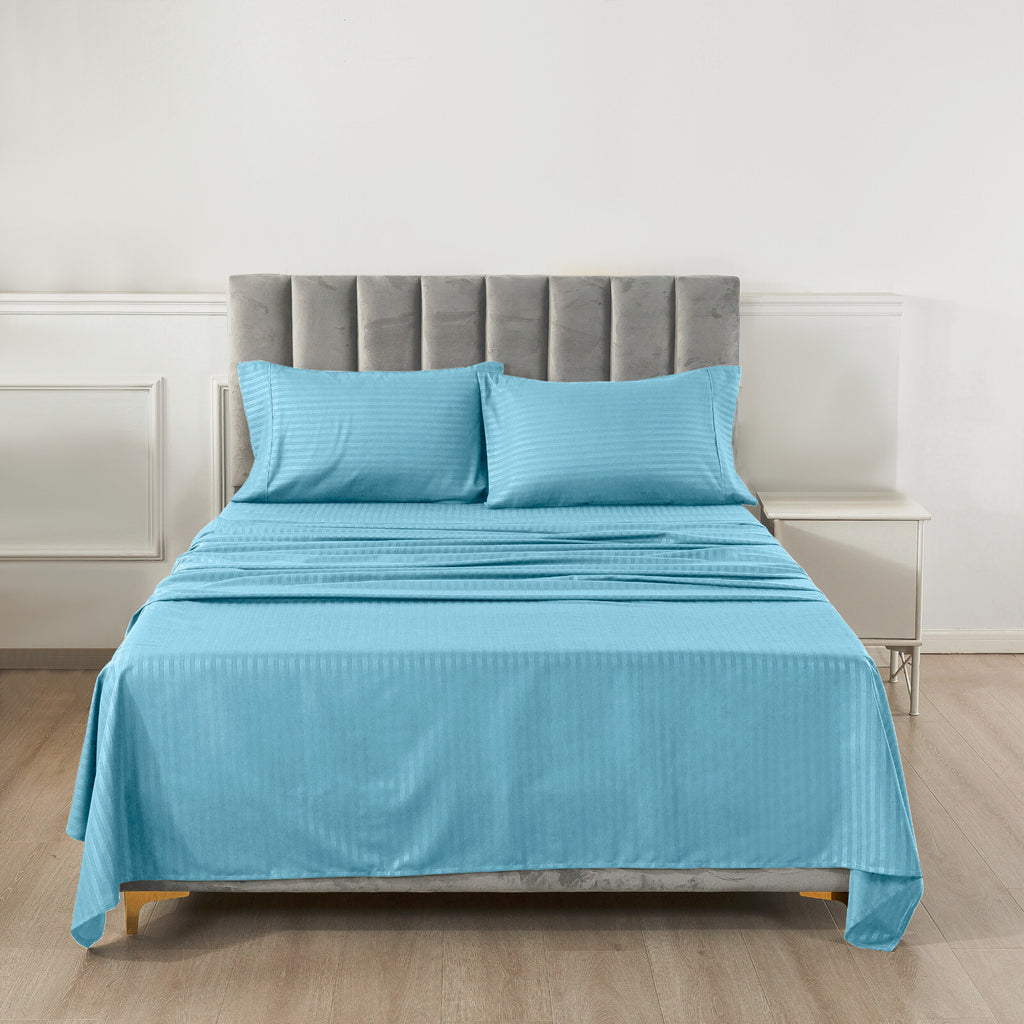 4 Piece Bed Sheet Set Deep Pocket 1800 Series Hotel Bed Sheet Microfiber Comfort