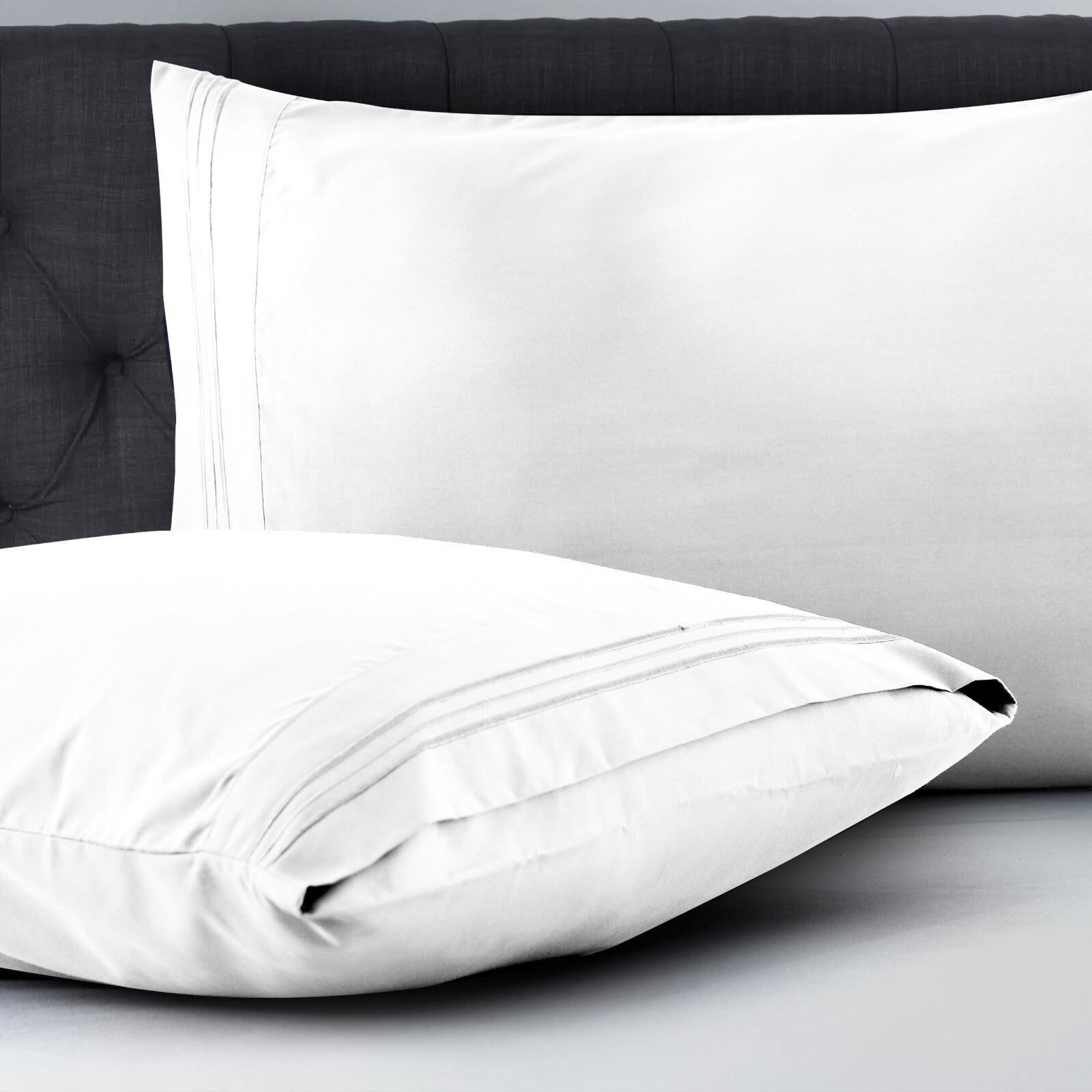 Pack of 2, 4 & 6 Pillow Cover Set Ultra Soft Microfiber Pillowcases Queen King