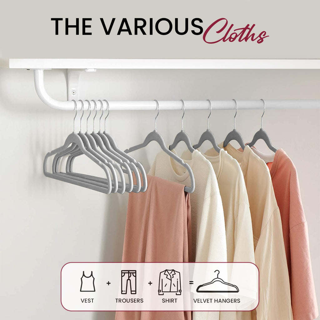 Velvet Hangers Cloths 30/50 Pack Premium Lightweight Space Saver Non Slip Hanger
