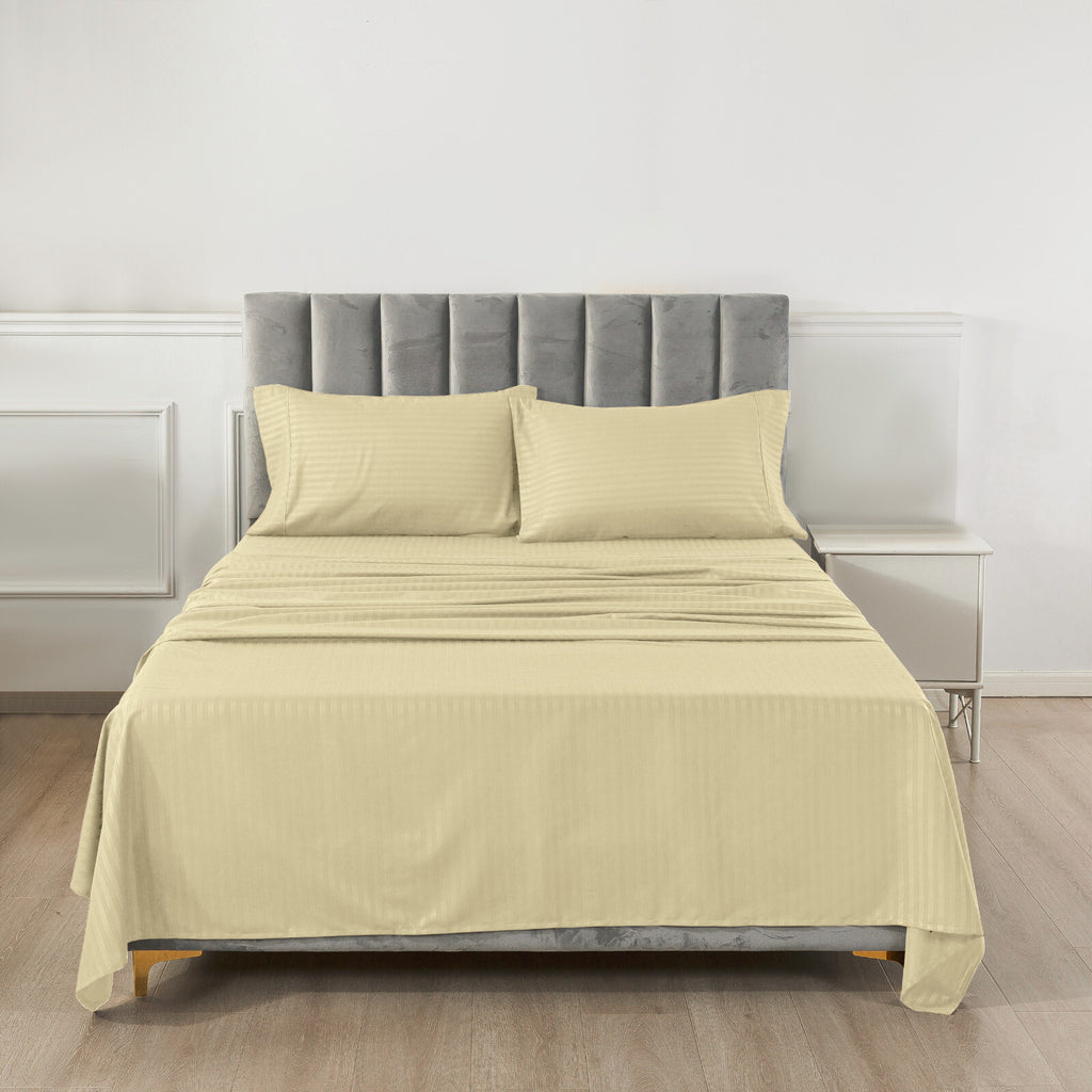 4 Piece Bed Sheet Set Deep Pocket 1800 Series Hotel Bed Sheet Microfiber Comfort