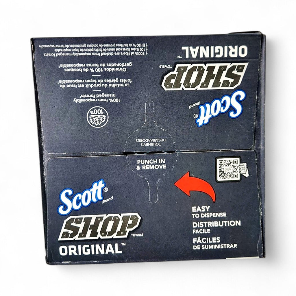 Scott Shop Towels Original Multi-Purpose Rags, Pop-Up Dispenser Box - 200 Sheets