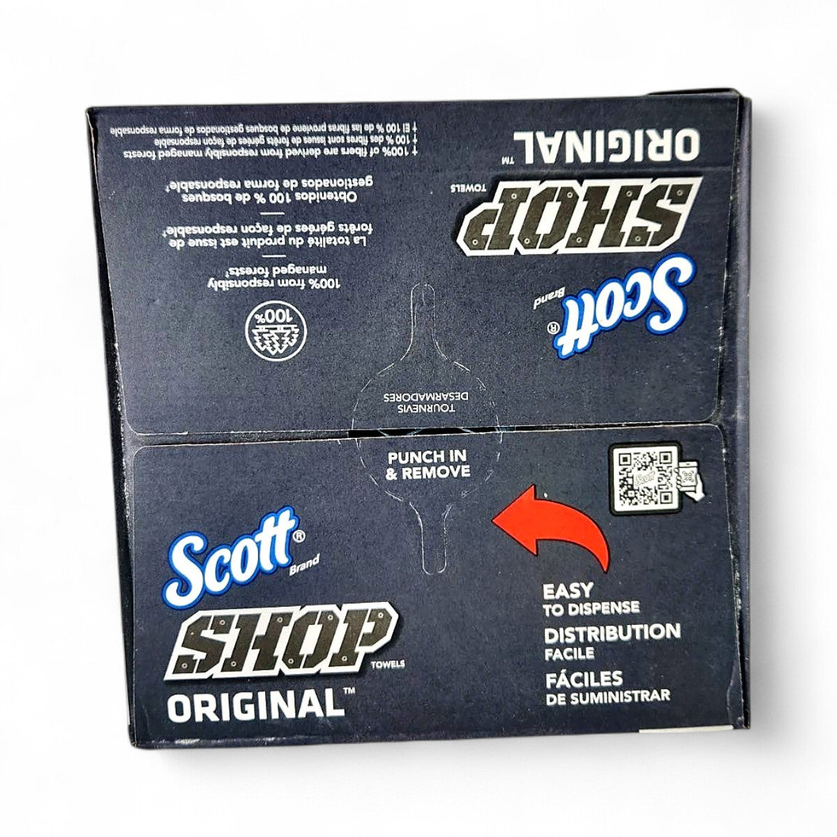 Scott Shop Towels Original Multi-Purpose Rags, Pop-Up Dispenser Box - 200 Sheets
