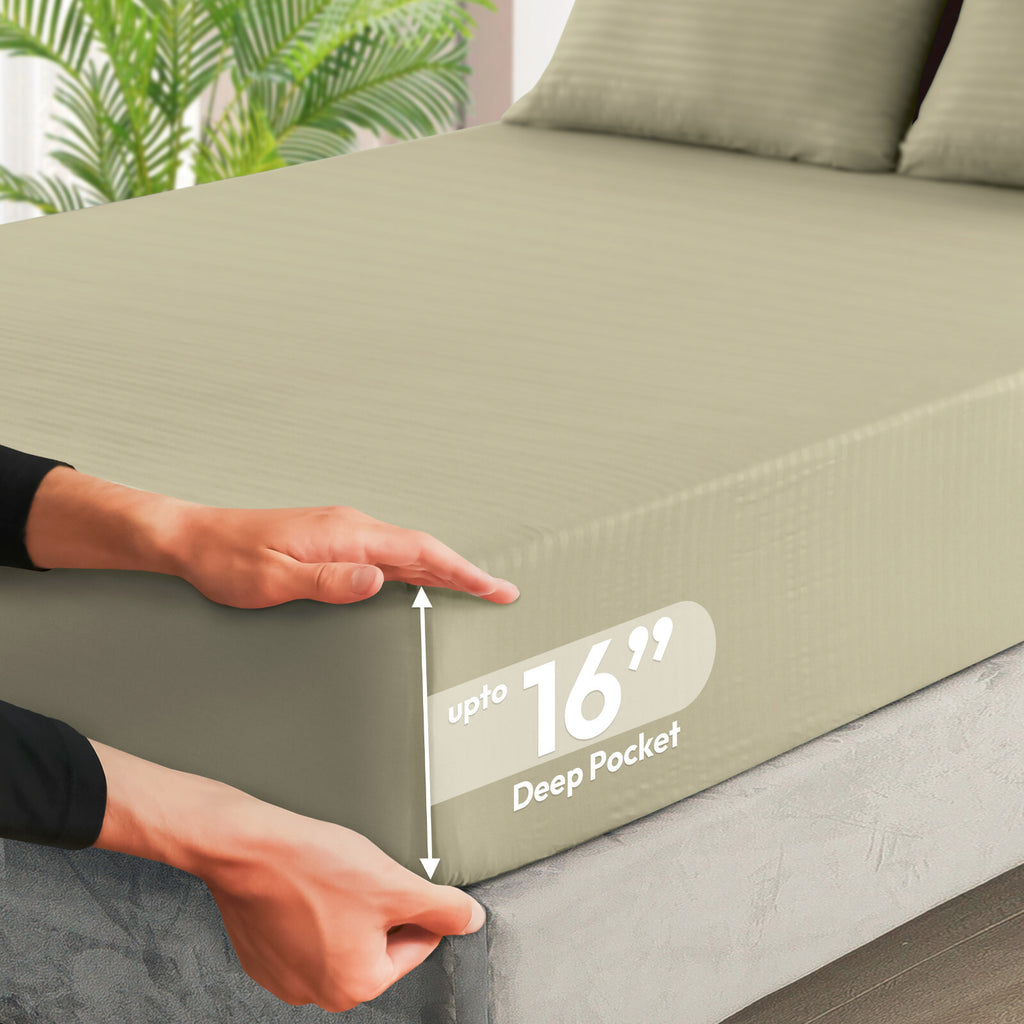 4 Piece Bed Sheet Set Deep Pocket 1800 Series Hotel Bed Sheet Microfiber Comfort