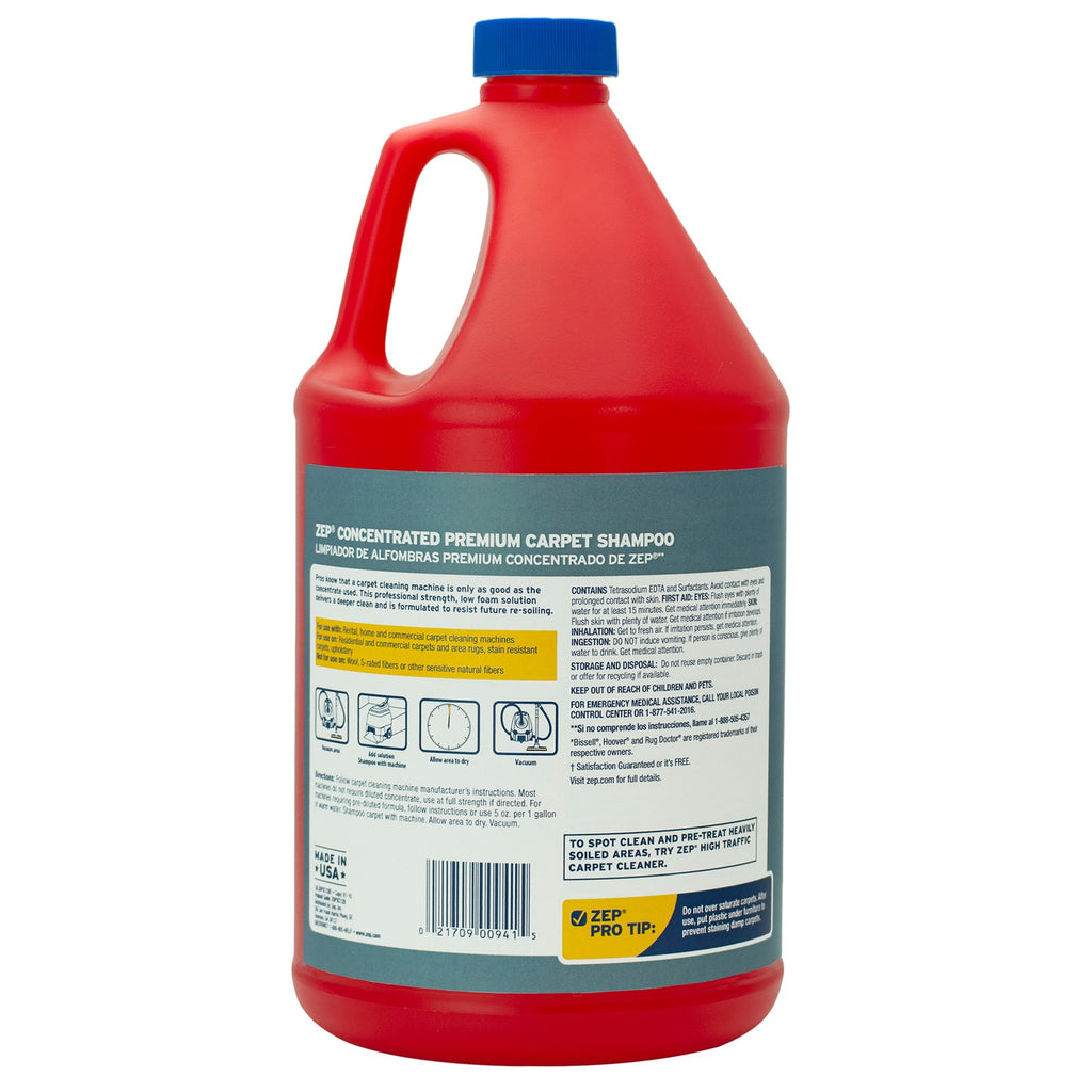 Zep Premium Carpet Cleaner Shampoo - 1 Gallon (Case of 2) ECZUPXC1282