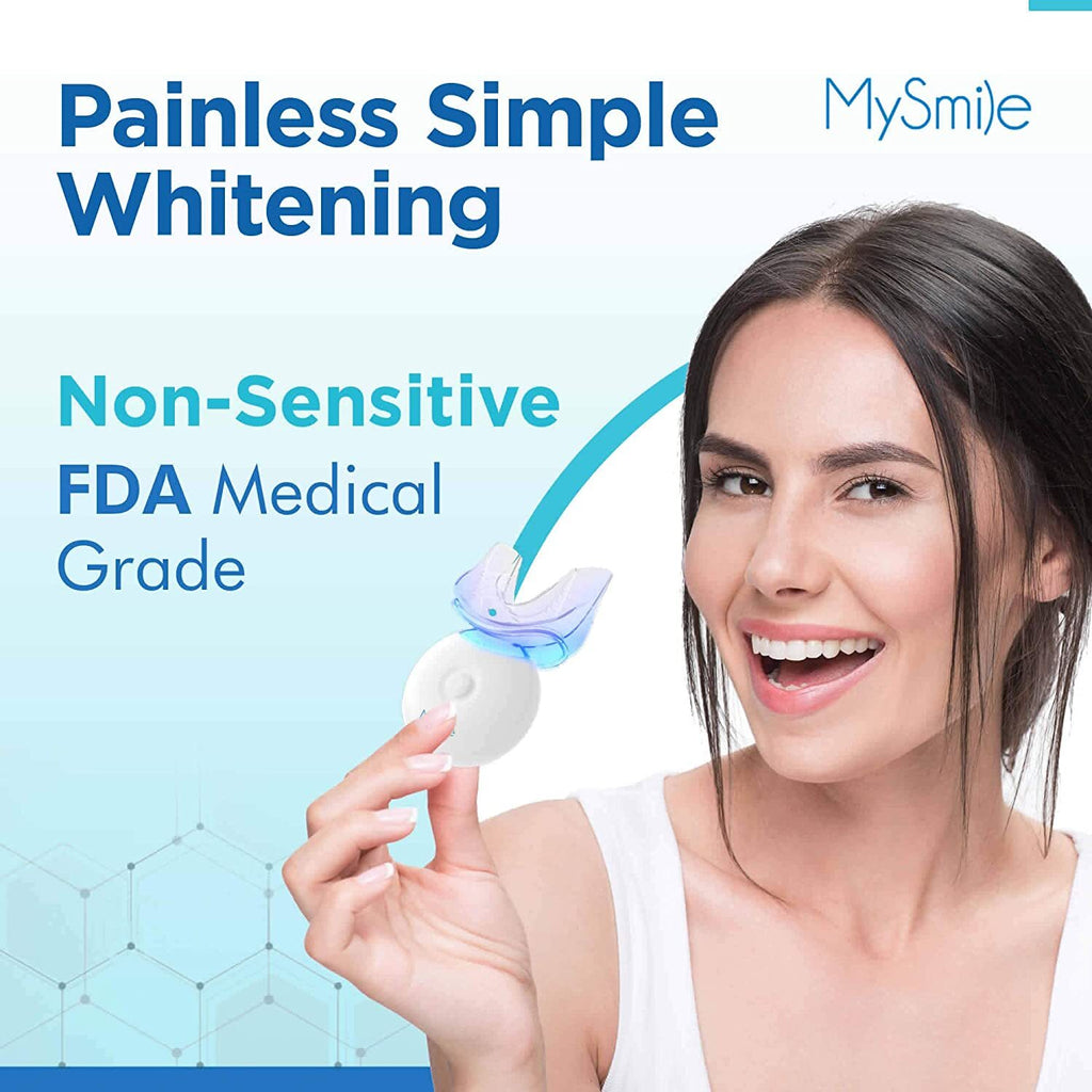 MySmile Teeth Whitening Kit 3ml*3pc Gel Tooth Whitener Bleaching LED Light Tray
