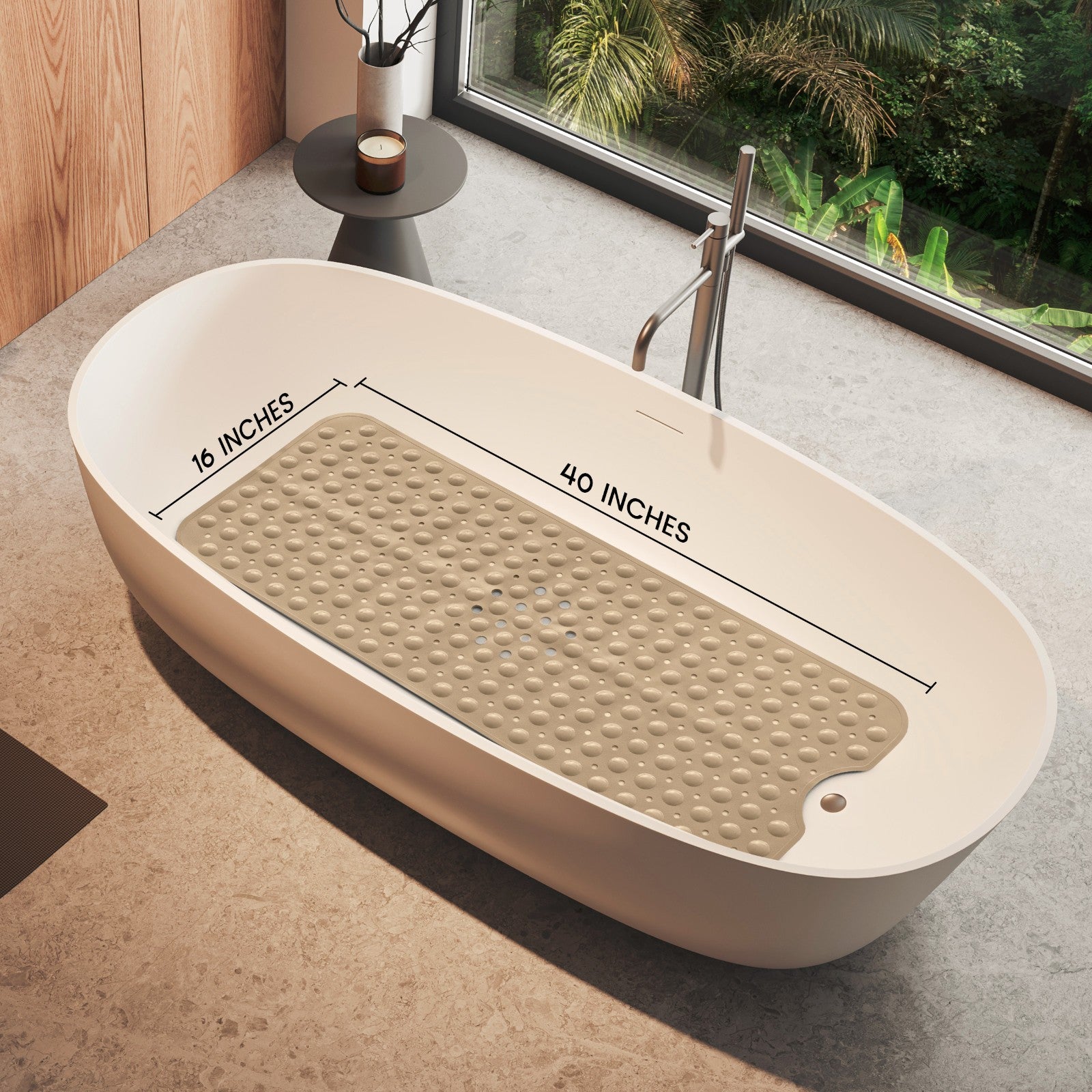 Non Slip Bathtub Mats Suction Cups Washable Bathroom Inside Shower Mat Anti Mold