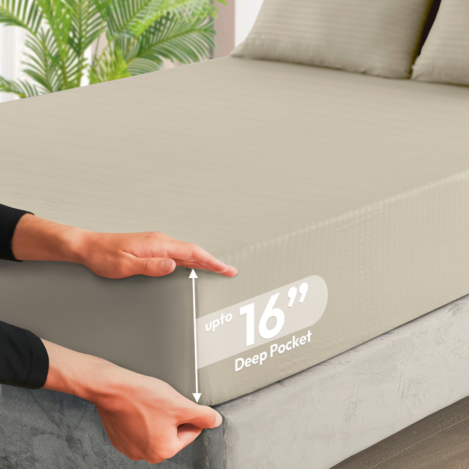 4 Piece Bed Sheet Set Deep Pocket 1800 Series Hotel Bed Sheet Microfiber Comfort