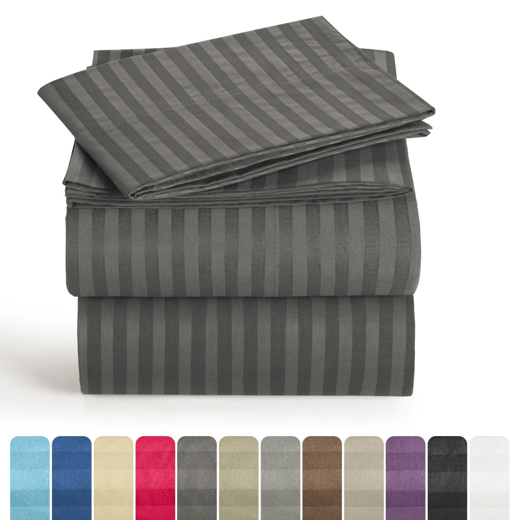 4 Piece Bed Sheet Set Deep Pocket 1800 Series Hotel Bed Sheet Microfiber Comfort