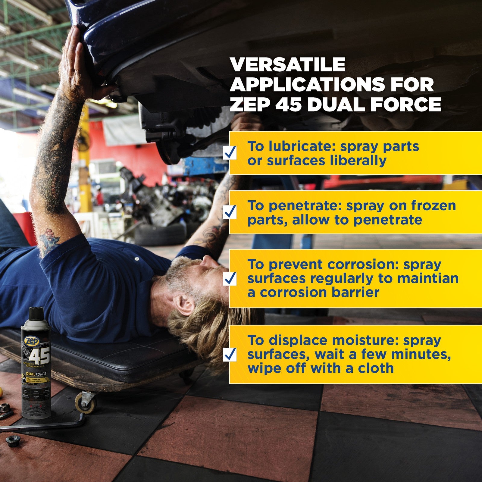 Zep 45 Dual Force Multi-Purpose Lubricant and Penetrant Aerosol