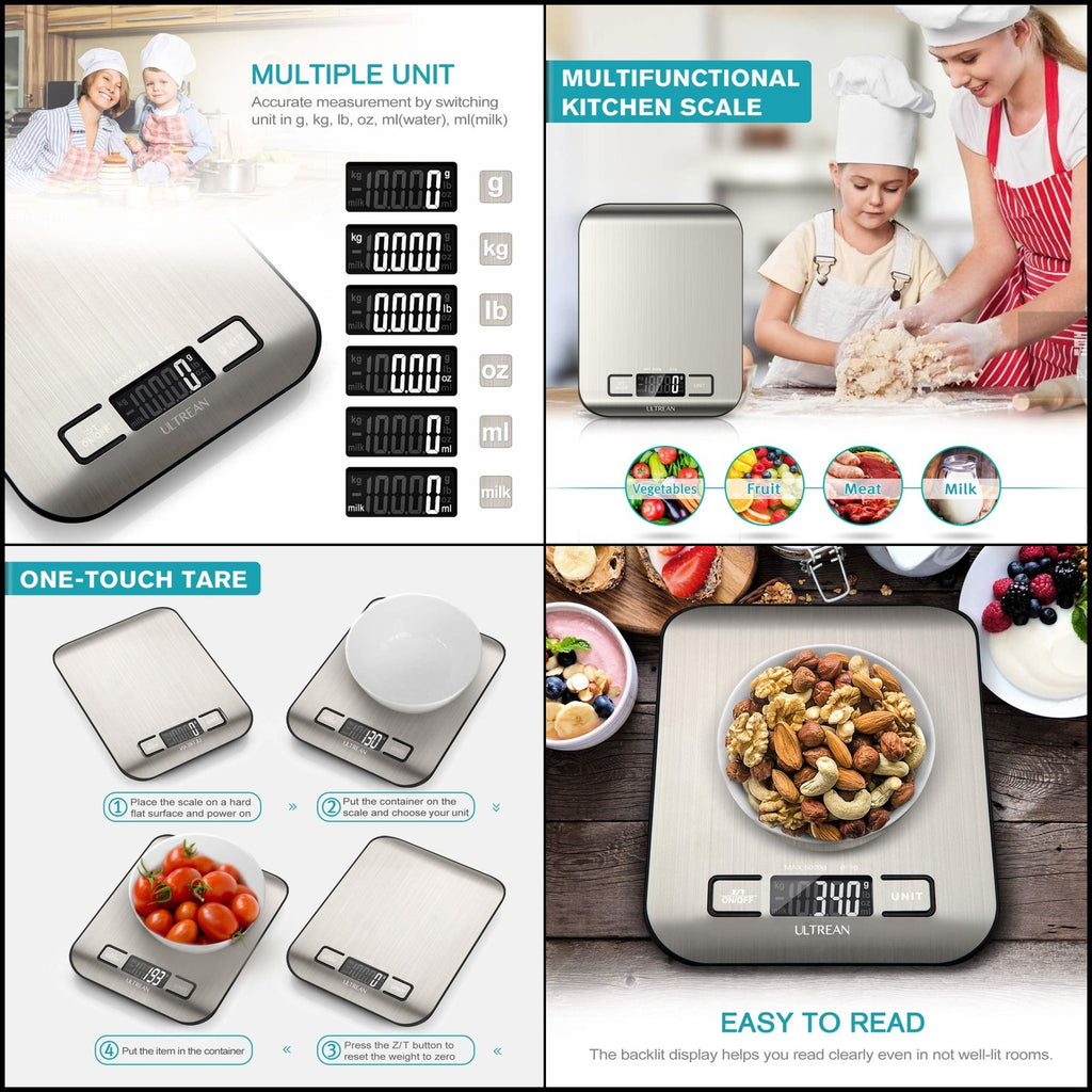 Kitchen Digital Food Scale LED  Display , Grams Ounces , Tare Function