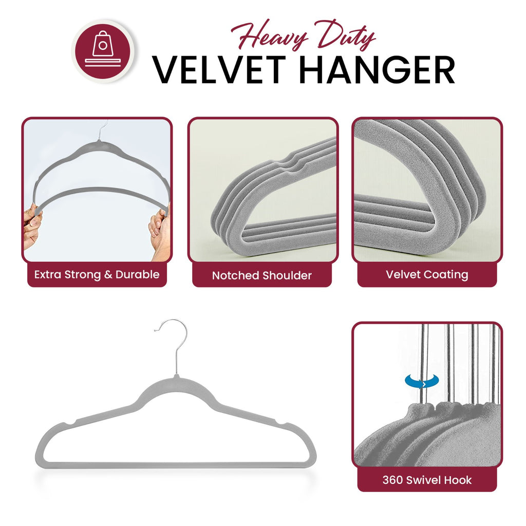 Velvet Hangers Cloths 30/50 Pack Premium Lightweight Space Saver Non Slip Hanger