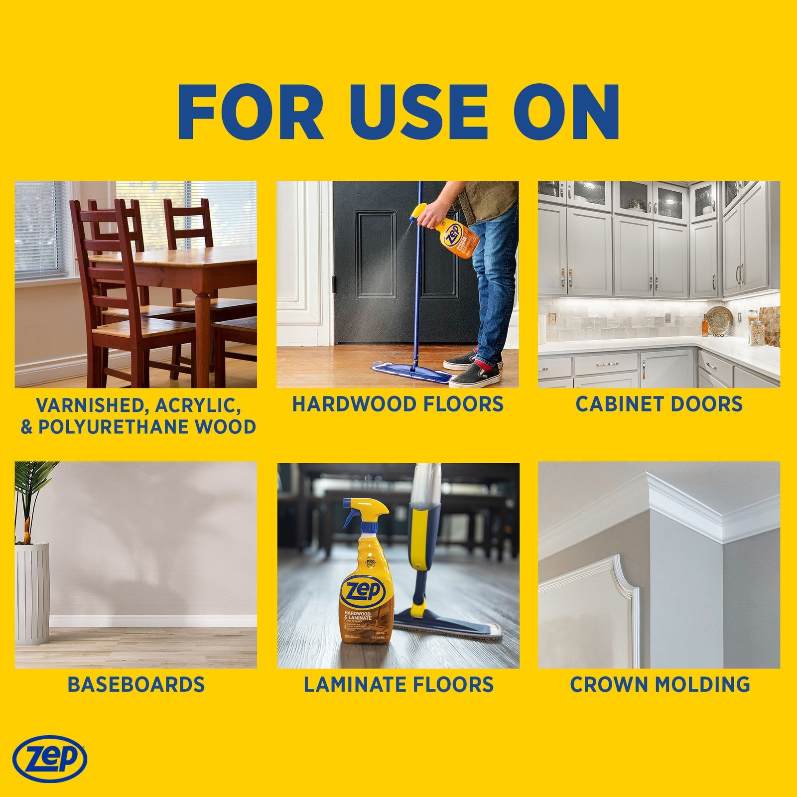 Zep Hardwood and Laminate Floor Cleaner - 32 Oz (Case of 4) - ZUHLF324